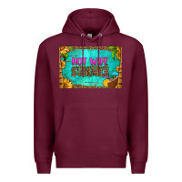 Burgundy hot wife summer skinny metal can holder Premium Hoodie - HRA Design Shop