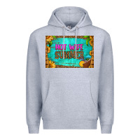 Heather Grey hot wife summer skinny metal can holder Premium Hoodie - HRA Design Shop