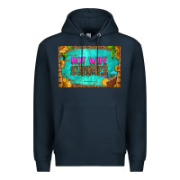 Navy hot wife summer skinny metal can holder Premium Hoodie - HRA Design Shop