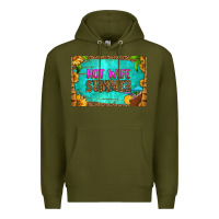 Army Green hot wife summer skinny metal can holder Premium Hoodie - HRA Design Shop