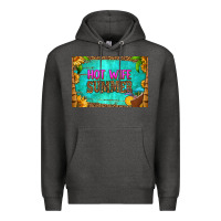 Charcoal Heather hot wife summer skinny metal can holder Premium Hoodie - HRA Design Shop