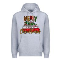Heather Grey merry christmas Premium Hoodie - CowhideDigitalArt
