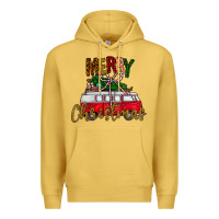Antique Gold merry christmas Premium Hoodie - CowhideDigitalArt