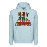 Blue Mist merry christmas Premium Hoodie - CowhideDigitalArt