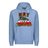 Colony Blue merry christmas Premium Hoodie - CowhideDigitalArt