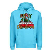 Ocean Blue merry christmas Premium Hoodie - CowhideDigitalArt