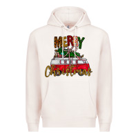 Pale Pink merry christmas Premium Hoodie - CowhideDigitalArt