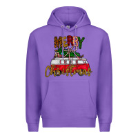 Purple merry christmas Premium Hoodie - CowhideDigitalArt