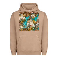 Pigment Burro sunflowers charolais cow seamless pattern Urban Hoodie - HRA Design Shop