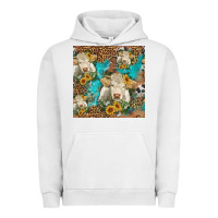 Pigment Lunar Rock sunflowers charolais cow seamless pattern Urban Hoodie - HRA Design Shop