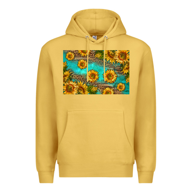 Western Sunflowers Skinny Metal Can Holder Premium Hoodie by HRA Design Shop | Teevron