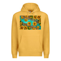 Mustard western sunflowers skinny metal can holder Premium Hoodie - HRA Design Shop