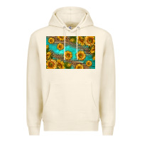 Tofu western sunflowers skinny metal can holder Premium Hoodie - HRA Design Shop
