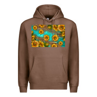 Chestnut western sunflowers skinny metal can holder Premium Hoodie - HRA Design Shop