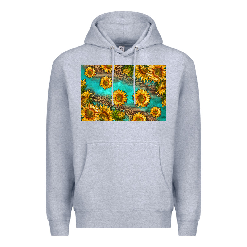 Western Sunflowers Skinny Metal Can Holder Premium Hoodie by HRA Design Shop | Teevron