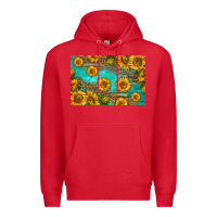 Red western sunflowers skinny metal can holder Premium Hoodie - HRA Design Shop