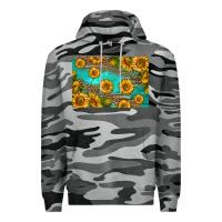 Slate Camo western sunflowers skinny metal can holder Premium Hoodie - HRA Design Shop