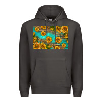 Smoke western sunflowers skinny metal can holder Premium Hoodie - HRA Design Shop