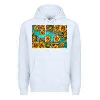 White western sunflowers skinny metal can holder Premium Hoodie - HRA Design Shop