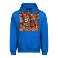 Cobalt patriotic popsicles seamless pattern Urban Hoodie - HRA Design Shop