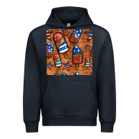 Navy patriotic popsicles seamless pattern Urban Hoodie - HRA Design Shop