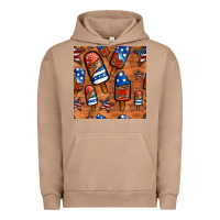 Pigment Burro patriotic popsicles seamless pattern Urban Hoodie - HRA Design Shop