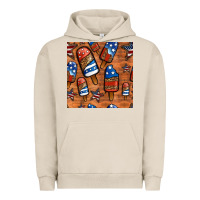 Pigment French Oak patriotic popsicles seamless pattern Urban Hoodie - HRA Design Shop