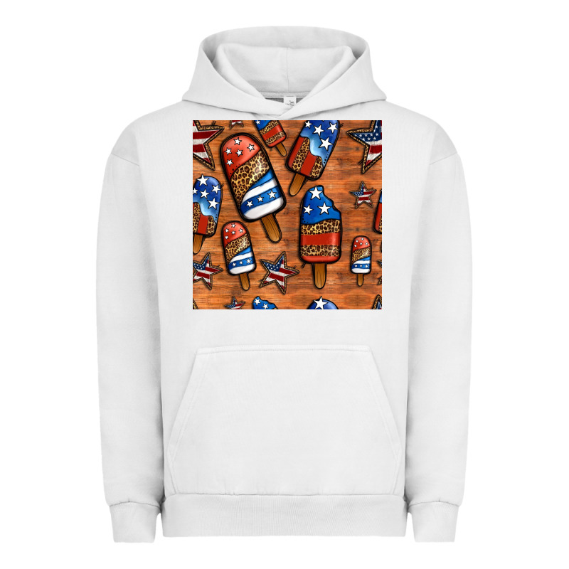 Patriotic Popsicles Seamless Pattern Urban Hoodie by HRA Design Shop | Teevron