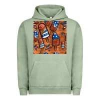 Pigment Oil Green patriotic popsicles seamless pattern Urban Hoodie - HRA Design Shop