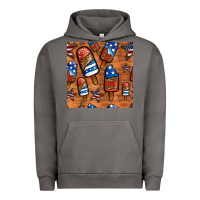 Pigment Tornado patriotic popsicles seamless pattern Urban Hoodie - HRA Design Shop