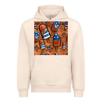 Sandshell patriotic popsicles seamless pattern Urban Hoodie - HRA Design Shop