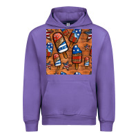 Tulip patriotic popsicles seamless pattern Urban Hoodie - HRA Design Shop