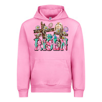 Fuchsia Pink He is risen Easter Day Urban Hoodie - CowGirlArtShop