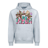 Heather Grey He is risen Easter Day Urban Hoodie - CowGirlArtShop