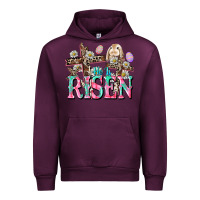 Mauve Wine He is risen Easter Day Urban Hoodie - CowGirlArtShop