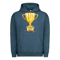Pigment Midnight Navy throphy cup Urban Hoodie - FaDigitalArtStudio