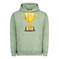 Pigment Oil Green throphy cup Urban Hoodie - FaDigitalArtStudio