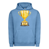 Pigment Pebble Blue throphy cup Urban Hoodie - FaDigitalArtStudio