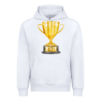 White throphy cup Urban Hoodie - FaDigitalArtStudio