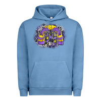 Pigment Pebble Blue halloween rainbow Urban Hoodie - CowhideDigitalArt