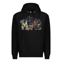 Black military mom Premium Hoodie - SublimationCraftShop