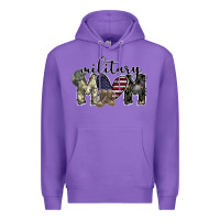 Purple military mom Premium Hoodie - SublimationCraftShop