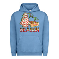 Pigment Pebble Blue tis the season Urban Hoodie - FaDigitalArtStudio