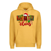 Mustard christmas mommy claus Premium Hoodie - FaDigitalArtStudio