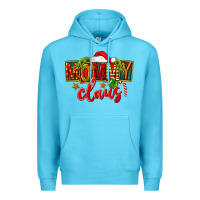 Ocean Blue christmas mommy claus Premium Hoodie - FaDigitalArtStudio