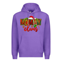 Purple christmas mommy claus Premium Hoodie - FaDigitalArtStudio