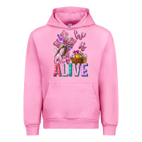 Fuchsia Pink he is alive easter Urban Hoodie - Neo Western