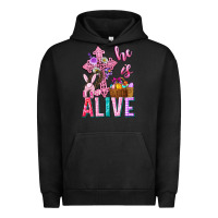 Pigment Black he is alive easter Urban Hoodie - Neo Western