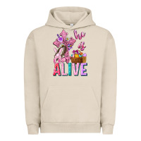 Pigment French Oak he is alive easter Urban Hoodie - Neo Western