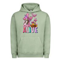 Pigment Oil Green he is alive easter Urban Hoodie - Neo Western
